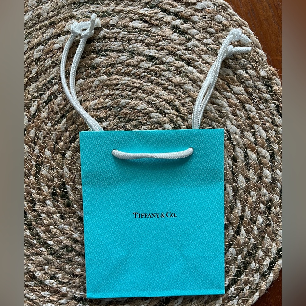 Tiffany paper gift bag, new. Bag only is for sale.